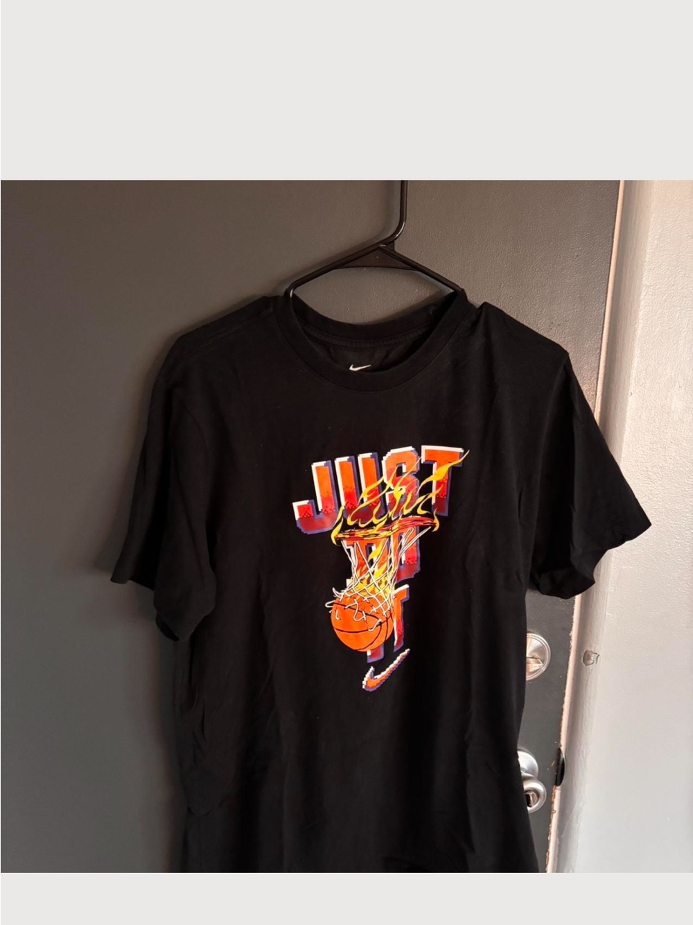 Nike Black 'Just Do It' Basketball tennis Graphic Tee